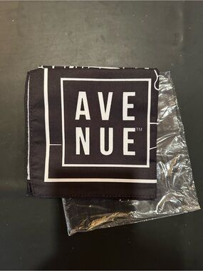 Avenue Black and White Logo Pocket Square